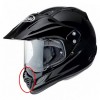Arai TX4-typ TOUR-X4 bradový větrák Solid-Black